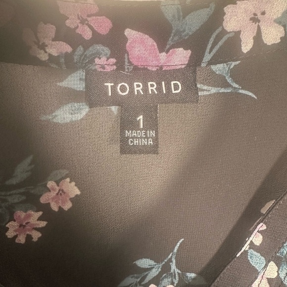 Torrid Black Sheer Sleeveless Blouse Top - Picture 2 of 6